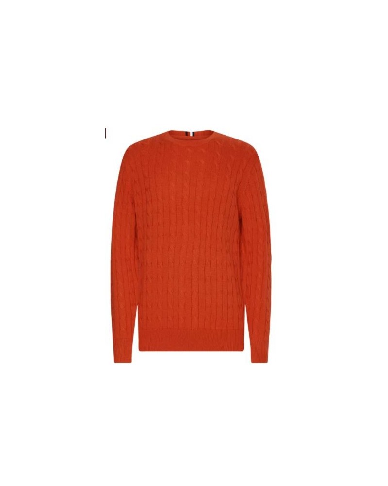 TOMMY HILFIGER GIROCOLLO PARICOLLO CLASSIC COTTON CABLE CREW NECK.SG4 INDIAN SUMMER SG4 INDIAN SUMMER 
