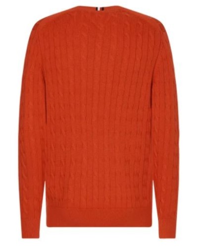 TOMMY HILFIGER GIROCOLLO PARICOLLO CLASSIC COTTON CABLE CREW NECK.SG4 INDIAN SUMMER SG4 INDIAN SUMMER 