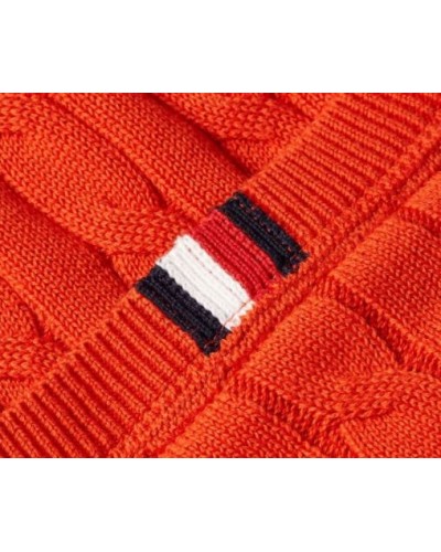 TOMMY HILFIGER GIROCOLLO PARICOLLO CLASSIC COTTON CABLE CREW NECK.SG4 INDIAN SUMMER SG4 INDIAN SUMMER 