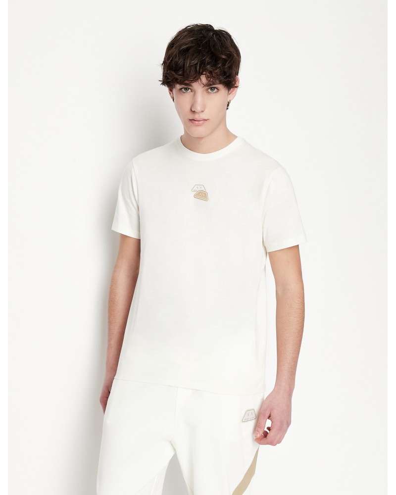 ARMANI AX T-SHIRT M/CORTA  100% COTTON.1112 CANNOLI CREAM