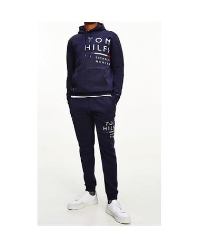 TOMMY HILFIGER FELPA C/CAPP WRAP AROUND GRAPHIC HOODIE.DW5 DESERT SKY