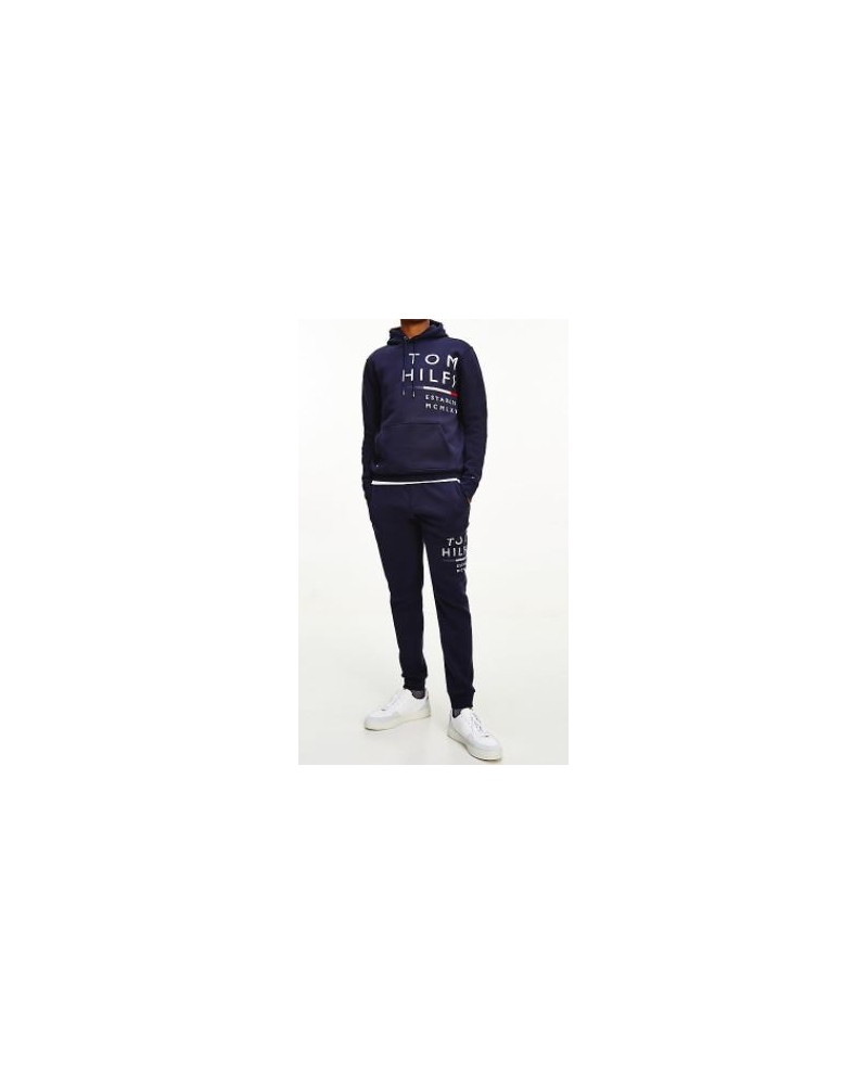 TOMMY HILFIGER FELPA C/CAPP WRAP AROUND GRAPHIC HOODIE.DW5 DESERT SKY