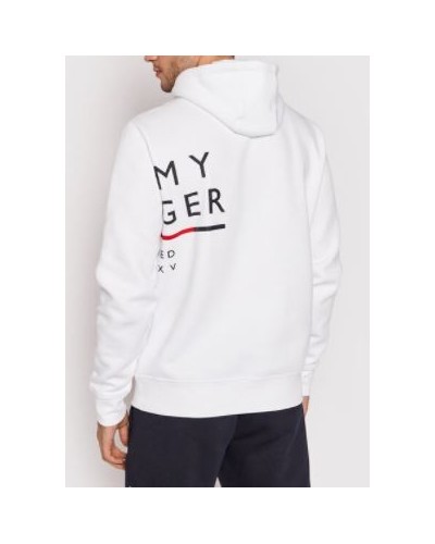 TOMMY HILFIGER FELPA C/CAPP WRAP AROUND GRAPHIC HOODIE.YBR WHITE