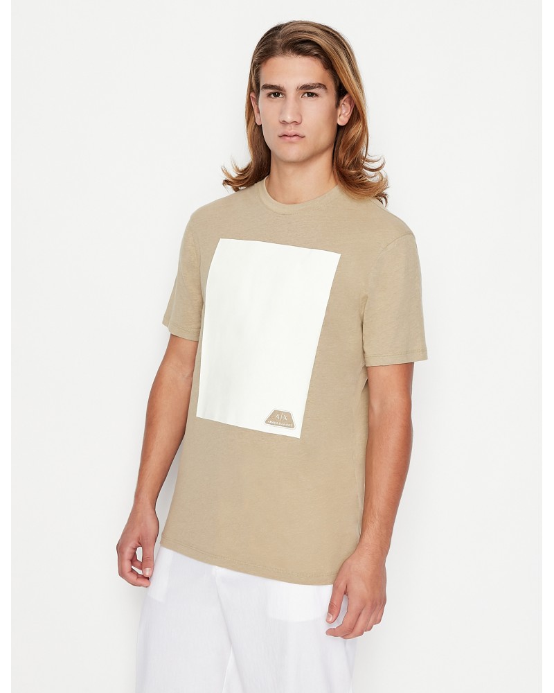 ARMANI AX T-SHIRT M/CORTA  55% LINEN, 45% COTTON.1708 TREE HOUSE