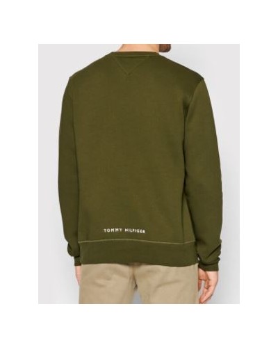 TOMMY HILFIGER FELPA PARICOLLO FOUR FLAGS CREWNECK.GYY OLIVEWOOD