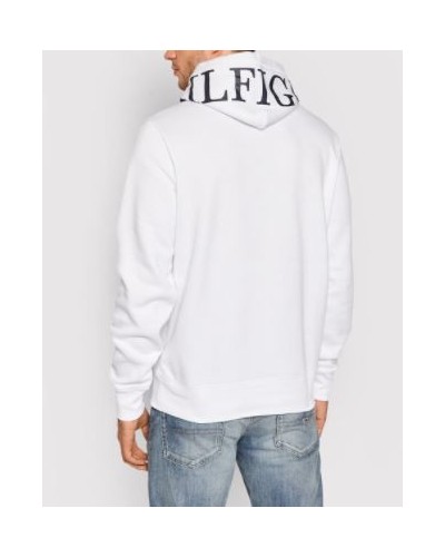 TOMMY HILFIGER FELPA C/CAPP HILFIGER LOGO ON HOODY.YBR WHITE