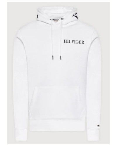 TOMMY HILFIGER FELPA C/CAPP HILFIGER LOGO ON HOODY.YBR WHITE