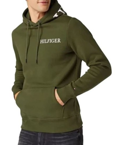 TOMMY HILFIGER FELPA C/CAPP HILFIGER LOGO ON HOODY.MS2 PUTTING GREEN