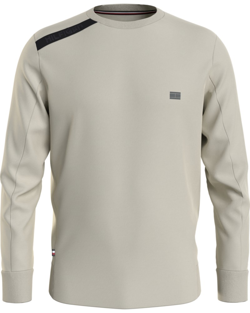 TOMMY HILFIGER FELPA PARICOLLO TECH ESSENTIALS CREW.ACU LIGHT SILT