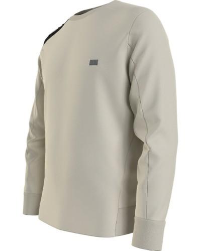 TOMMY HILFIGER FELPA PARICOLLO TECH ESSENTIALS CREW.ACU LIGHT SILT