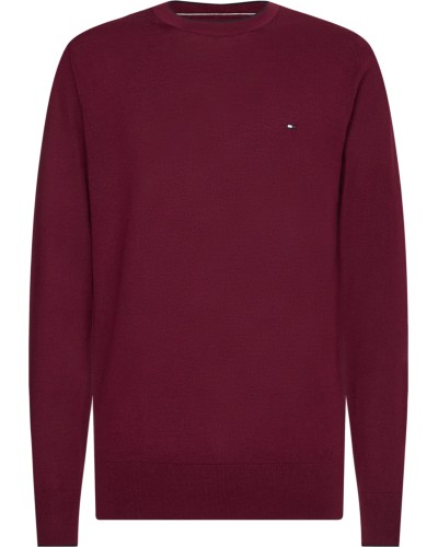 TOMMY HILFIGER MAGLIONCINO GIROCOLLO FINE GAUGE MERINO TI.VLP DEEP ROUGE VLP DEEP ROUGE 