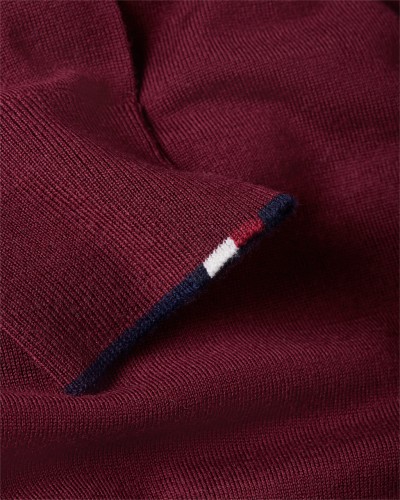 TOMMY HILFIGER MAGLIONCINO GIROCOLLO FINE GAUGE MERINO TI.VLP DEEP ROUGE VLP DEEP ROUGE 