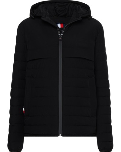 TOMMY HILFIGER GIUBBOTTO C/CAPP STRETCH HOODED JACKE.BDS BLACK
