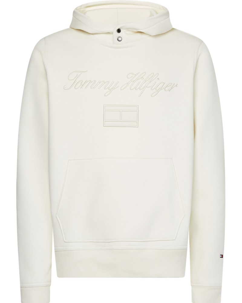 TOMMY HILFIGER FELPA C/CAPP MIXED TYPE HOODY.YBI IVORY
