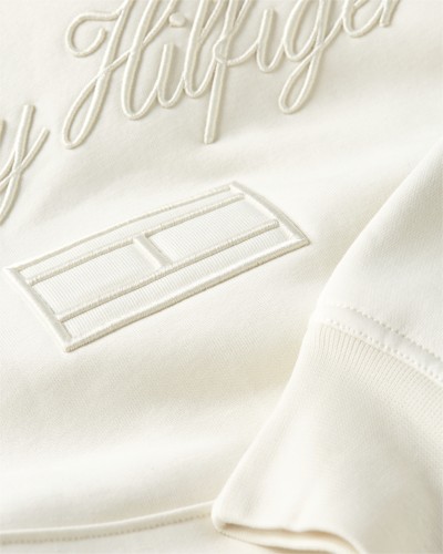 TOMMY HILFIGER FELPA C/CAPP MIXED TYPE HOODY.YBI IVORY