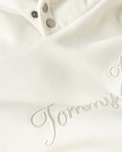 TOMMY HILFIGER FELPA C/CAPP MIXED TYPE HOODY.YBI IVORY
