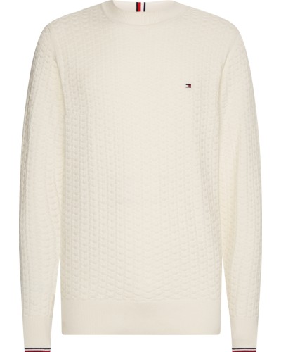 TOMMY HILFIGER MAGLIONE GIROCOLLO EXAGGERATED STRUCTUR.YBI IVORY
