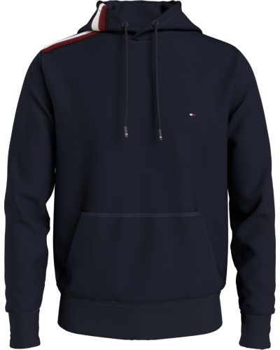 TOMMY HILFIGER FELPA C/CAPP GLOBAL STRIPE HOODY.DW5 DESERT SKY