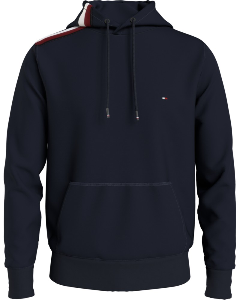 TOMMY HILFIGER FELPA C/CAPP GLOBAL STRIPE HOODY.DW5 DESERT SKY
