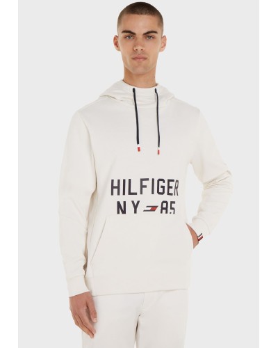 TOMMY HILFIGER FELPA C/CAPP GRAPHIC HOODY.AC0 WEATHERED WHITE