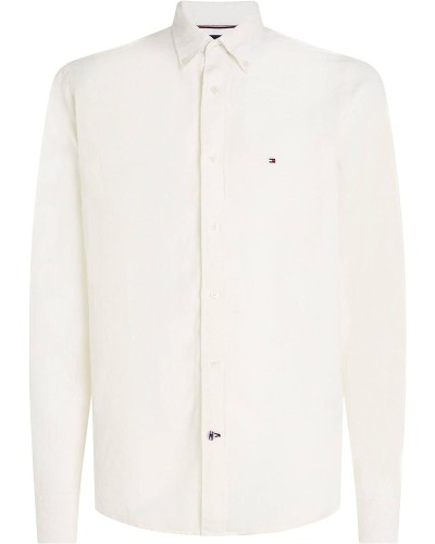 TOMMY HILFIGER CAMICIA M/LUNGA PIGMENT DYED LI SOLI.AC0 WEATHERED WHITE