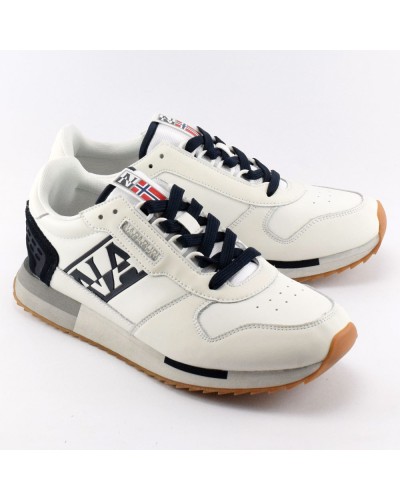 NAPAPIJRI MEN LEATHER RUNNING VIRTS01CO/LES.01A WHITE/NAVY