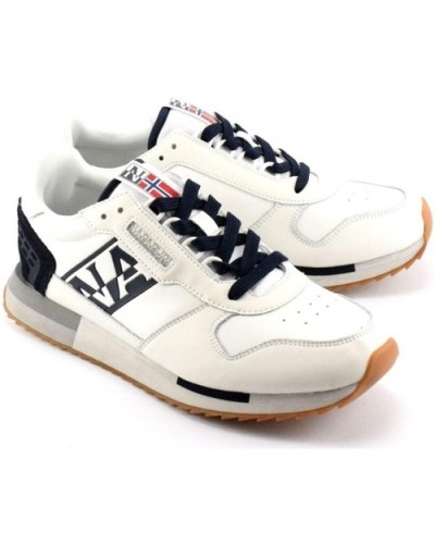 NAPAPIJRI MEN LEATHER RUNNING VIRTS01CO/LES.01A WHITE/NAVY