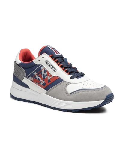 NAPAPIJRI MEN LEATHER RUNNING S1SPARROW01/LEA.01K GREY/NAVY