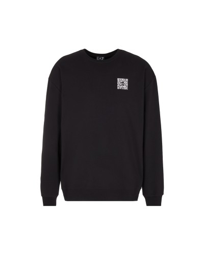 ARMANI EA7 FELPA PARICOLLO COTTON 100%.1200 BLACK
