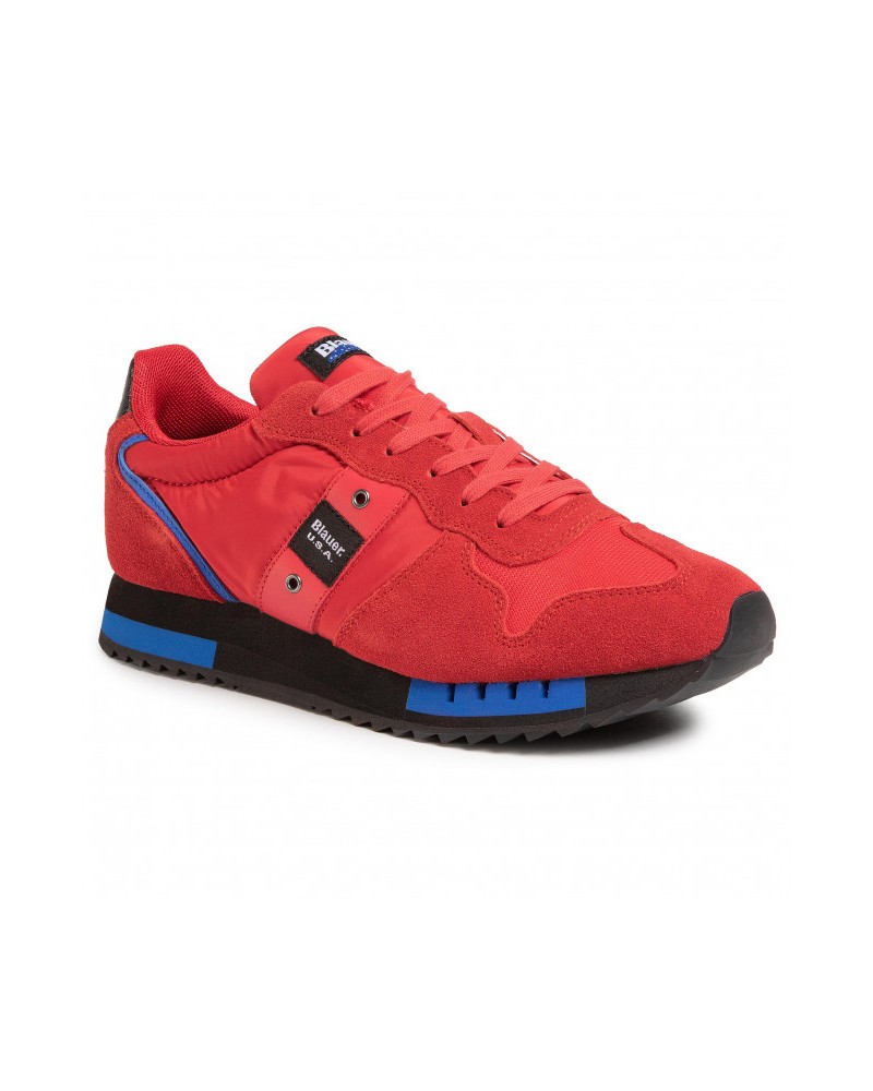 BLAUER SNEAKER MAN SUEDE/MESH RUNNING.RED  RED