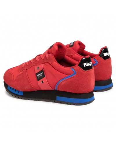 BLAUER SNEAKER MAN SUEDE/MESH RUNNING.RED  RED