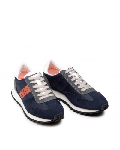 BLAUER MAN NYLON/SUEDE RUNNING DAWSON01.NVO NAVY/ORANGE