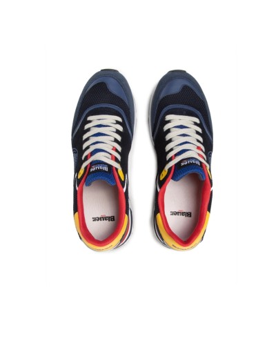 BLAUER MAN SUEDE/MESH SNEAKER HILO01.FAN/NVY FANTASY/NAVY