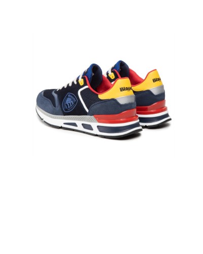 BLAUER MAN SUEDE/MESH SNEAKER HILO01.FAN/NVY FANTASY/NAVY