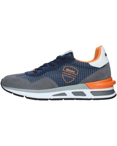 BLAUER MAN NYLON/SUEDE SNEAKER HILOXL02.NVY NAVY