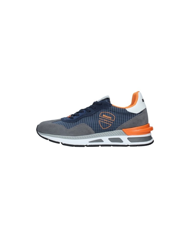 BLAUER MAN NYLON/SUEDE SNEAKER HILOXL02.NVY NAVY