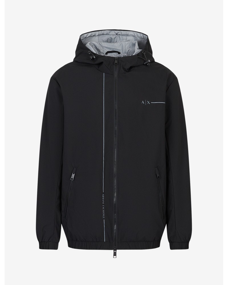 ARMANI AX GIUBBINO C/CAPP 100%POLYESTER.52AF BLACK/ZINC