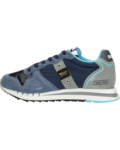 BLAUER MAN NYLON/SUEDE RUNNING QUARTZ01.NVY NAVY
