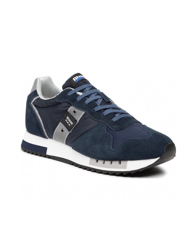 BLAUER MAN NYLON/SUEDE RUNNING QUEENS01.NVY NAVY