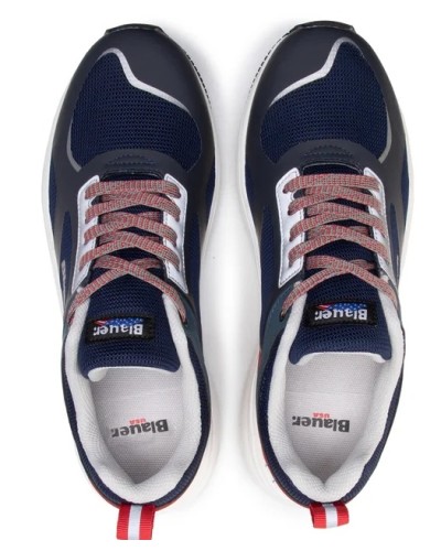 BLAUER MAN MESH SNEAKER TOK01.NVR NAVY/RED