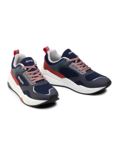 BLAUER MAN MESH SNEAKER TOK01.NVR NAVY/RED