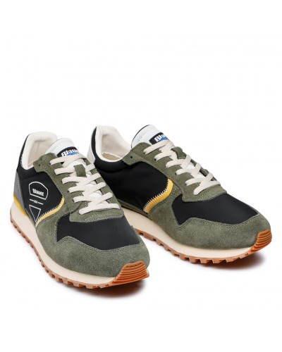BLAUER SCARPA SNEAKER  SNEAKER UOMO.BKG BLACK/GREEN