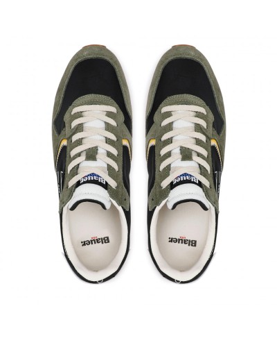 BLAUER SCARPA SNEAKER  SNEAKER UOMO.BKG BLACK/GREEN