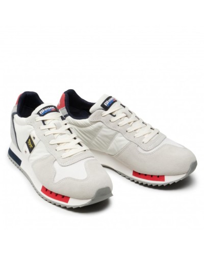 BLAUER SCARPA SNEAKER  SNEAKER UOMO.WRN WHITE/RED/NAVY