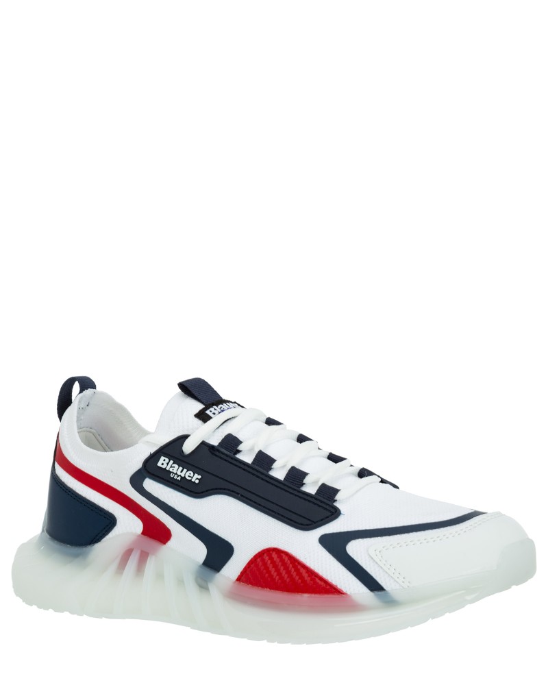 BLAUER SCARPA SNEAKER  SNEAKER UOMO.WRN WHITE/RED/NAVY