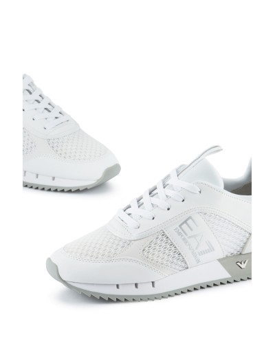 ARMANI EA7 CALZATURE SNEAKERS POLYESTER 100%.00175 WHITE+SILVER