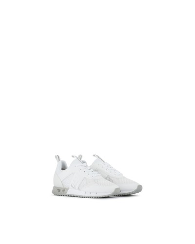 ARMANI EA7 CALZATURE SNEAKERS POLYESTER 100%.00175 WHITE+SILVER