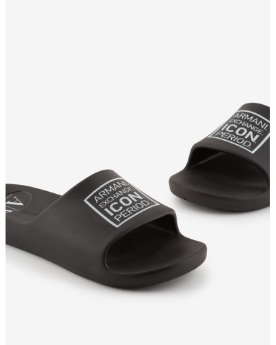 ARMANI AX CIABATTE POOL 100%ETHYLENE-VINYLACETATE.00002 BLACK