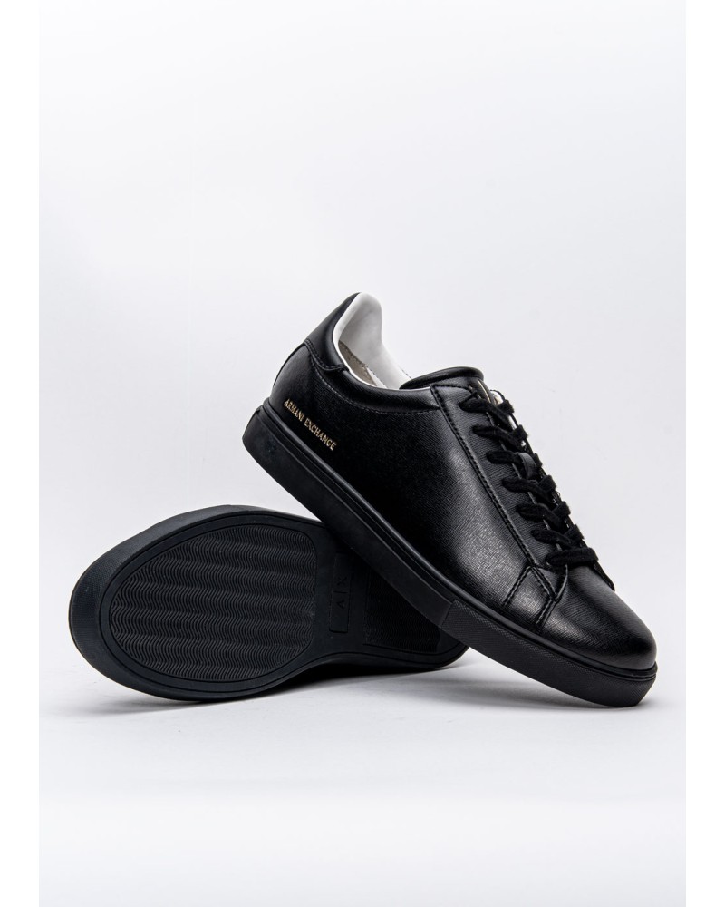 ARMANI AX SCARPE SNEAKER 100% LEATHER.00002 BLACK