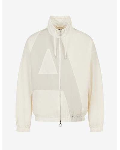 ARMANI AX GIUBBINO C/ALTO 100%POLYAMIDE.81BA O.WHITE/WHITE PEPPER